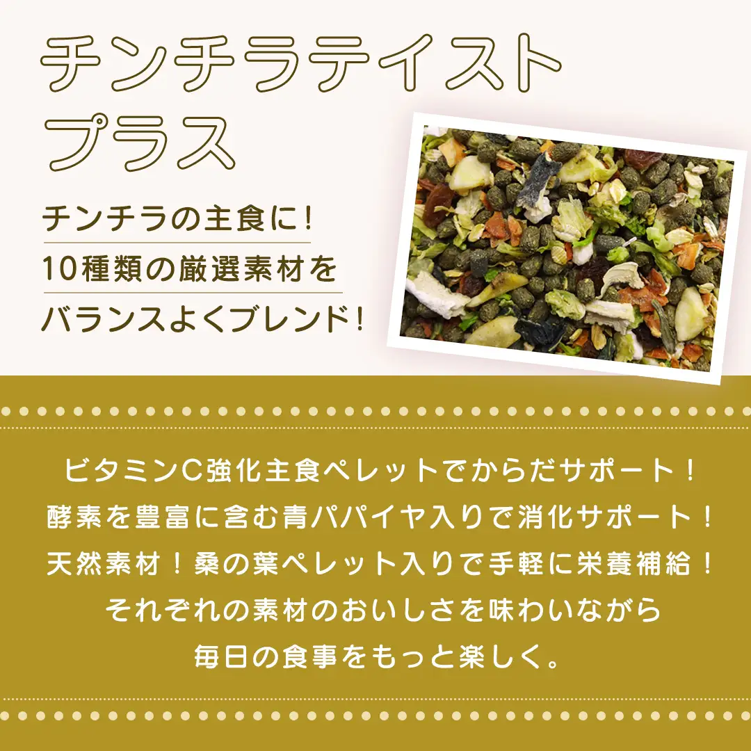 チンチラ テイストプラス 220g × 3袋 チンチラ 小動物用フード ペットフード おやつ ビタミンC  乳酸菌配合 [BU034sa]