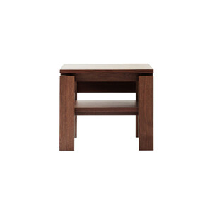 旭川家具 MUKU工房オリジナル ノキ サイドテーブル ウォールナット_04911