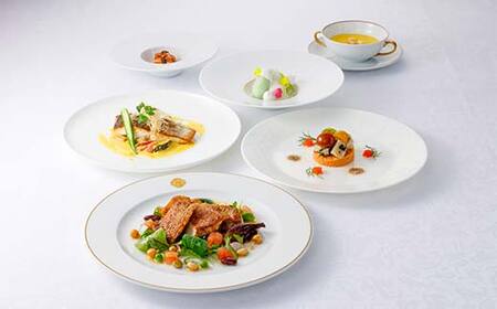 神椿 ランチフルコース【金椿】2名 お食事券 コース料理 ブランド肉 ギフト 四国 F5J-944