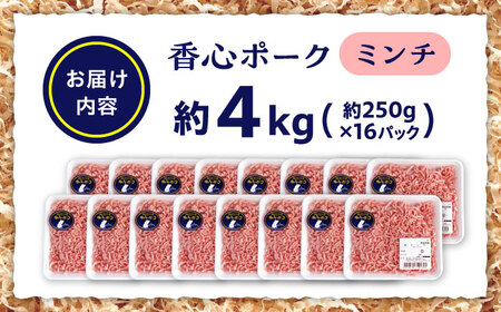 『香心ポーク』ミンチ 約250g×16パック 豚肉ミンチ[AYCK012]