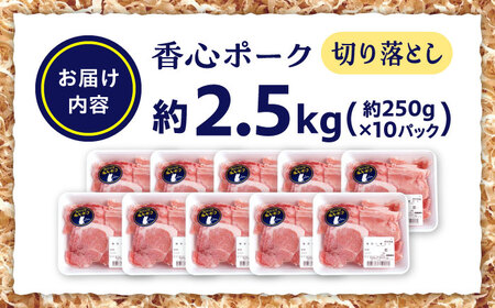 『香心ポーク』切り落とし 約250g×10パック 豚肉切り落とし[AYCK017]