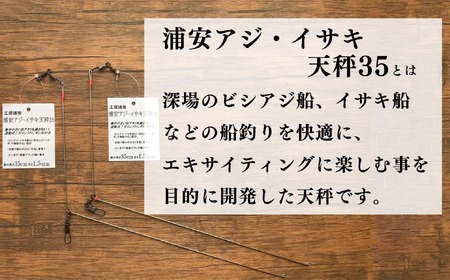 船釣り天秤(浦安アジ・イサキ35)2本セット| フィッシング 釣り 釣り アウトドア 釣具 釣具 釣り餌 船釣り 天秤 アジ アジ イサキ イサキ 釣り アジ釣り 船釣り天秤 浦安アジ・イサキ35 海釣り 工房浦安 埼玉県 草加市