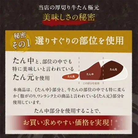 たん中～たん元まで楽しめるカネタの極元 1kg(500g×2袋)【配送不可地域：離島】【1605544】