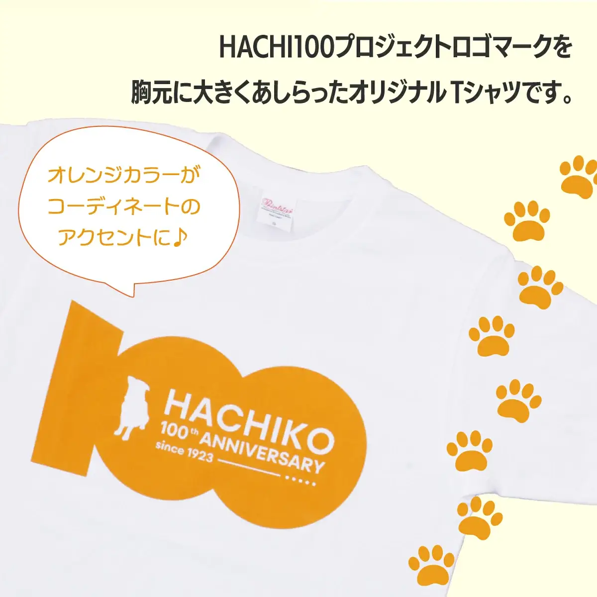 HACHI100オリジナルロゴTシャツネイビーXXL（HACHI100オリジナルコットン巾着サービス)　30P7609