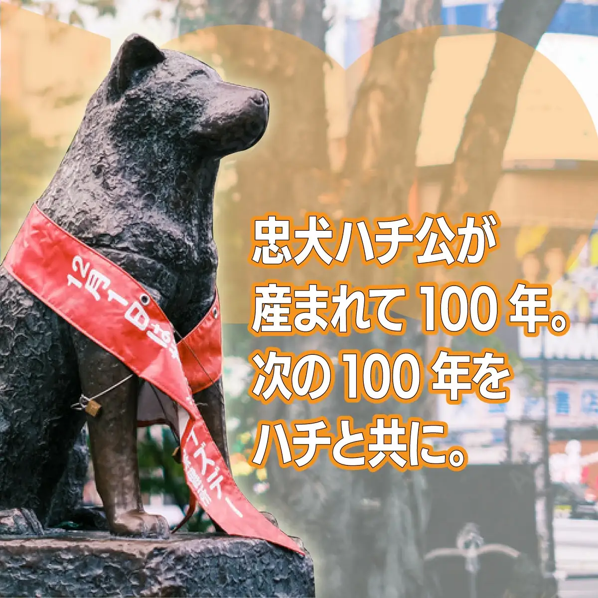 HACHI100グッズセット（HACHI100オリジナルピンバッジ・HACHIオリジナルステッカー・HACHIオリジナルコットン巾着）　30P7315
