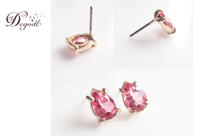 Degodd デゴッド　ピンクトパーズ　ドロップピアス  天然石ピアス ピアス　天然石アクセサリー　ピンク　揺れないピアス　小振りピアス　アクセサリー　レディースアクセサリー　ジュエリー　ニッケルフリー　おしゃれ　ギフト　プレゼント