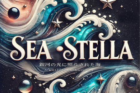 ALVALLET SeaStella 海の守護者「ホエールテール（クジラの尾）」 ペンダント サンセットオレンジ×ブラック（チェーンシルバー）