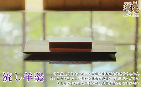 五勝手屋本舗『流し羊羹』10本セット　金時豆のようかん　保存料不使用　五勝手屋羊羹の老舗　和菓子　銘菓　名物　贈答用　ギフト　お中元　お歳暮　お祝い　のし　熨斗