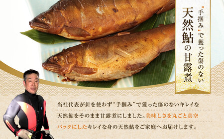 【個包装】秘伝のタレ使用！手掴み天然鮎甘露煮（10匹）| 化学調味料不使用 天然 魚 鮎 おいしい 食品 高山 有限会社井根鉄筋 SF002