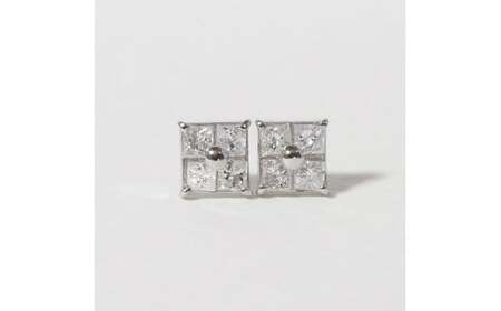 プラチナ スクエアダイヤモンドピアス（四角） ピアス PT900 プラチナ ダイヤモンド ダイヤ0.15ct×2 カラット 天然ダイヤモンド プラチナ900 ジュエリー アクセサリー 山梨県 甲斐市 BQ-128