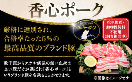 【香心ポーク】焼肉用厚切り、しゃぶしゃぶ用薄切り のセット(計約1.3kg) しゃぶしゃぶ BHAH008