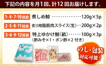 12回定期便 厳選！3種鯨定期便 [DBM020] 鯨
