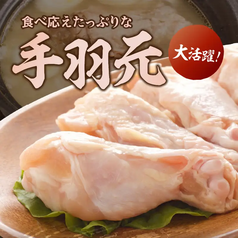 はかた地どり 手羽元 1kg【A-846】
