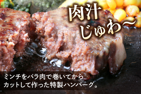 柏木牧場特製 生ハンバーグ 160g×4個 [国産牛100%] ジュワッと肉汁まで美味い！(冷蔵配送) [0354]