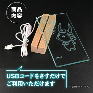 ひこにゃん LEDライトスタンド ガラス色に輝く まったり ひこにゃん LED ライト スタンド インテリア 雑貨 置物 置き物 アクリル ご当地 キャラクター ご当地キャラ グッズ ギフト プレゼント 贈り物 滋賀 彦根