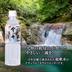 ナチュラル ミネラル ウォーター 雪舟 500ml (計24本) 国産 鉱泉水 お水 ドリンク 大自然 天然 料理 健康 維持 防災 常温 保存 単品【HD248】【さいき本舗 城下堂】