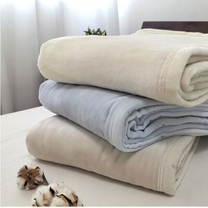 毛布 シングル 140×200cm グレー 贅沢 ふわふわ オーガニックコットン 綿毛布 ブランケット 肌掛け 肌掛け布団 肌布団 掛け布団 布団 高級 綿100% 日本製 寝具 大阪 大阪府 岸和田市
