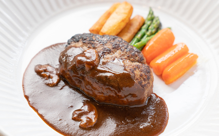 J18　但馬牛 ハンバーグ 4個 セット（デミグラスソース付） 【 黒毛和牛 国産 個包装 小分け 冷凍 簡単調理 兵庫県 宍粟市 ビーフ 】