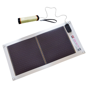 AG2　どこでも発電　ソーラーシートチャージャー5Wと防水LEDチャージャー 【 防災 防災用品 防災グッズ 台風 停電 アウトドア 充電 発電 ソーラー発電 ソーラーパネル 持ち運び ポータブル コンパクト キャンプ 非常時 バッテリー 防水 LED ライト 】