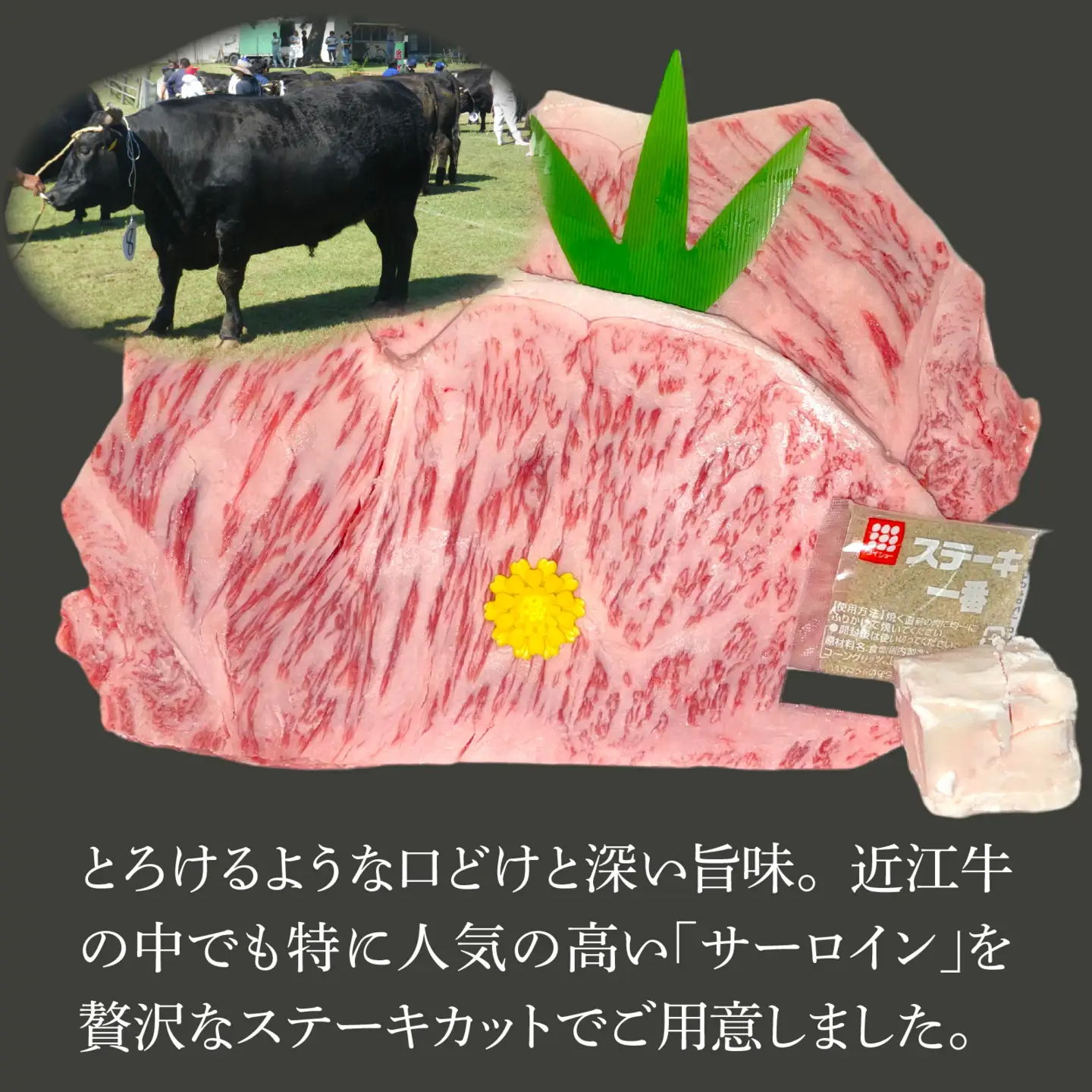 近江牛〔A5〕サーロインステーキ 約180g×2枚[T010] / 近江牛 和牛 牛肉 ステーキ サーロイン 180g 国産 滋賀県 大津市 霜降り
