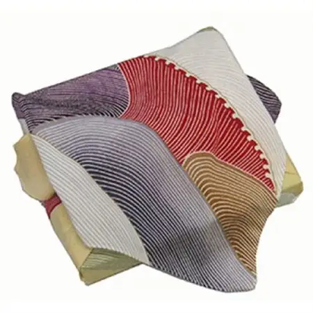 正絹縮緬友禅御風呂敷 (五彩浪)クリーム色_装飾品・工芸品  鞄・バッグ かばん カバン_【1067644】