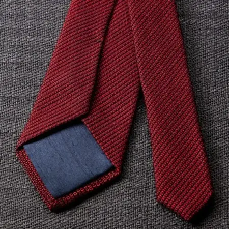 【手織りネクタイ】レッド フレスコタイ kuskafabric  京都・丹後のシルク織物_装飾品・工芸品 ネクタイ・ベルト 服飾小物 _【1080334】