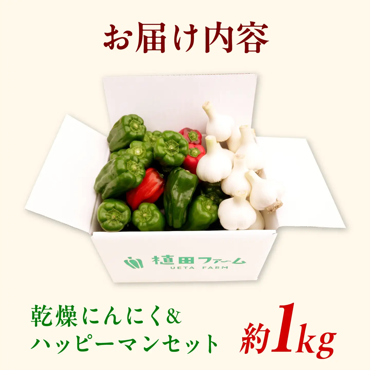 【先行予約】乾燥平戸にんにく＆ハッピーマンセット 約1kg 高知県土佐市 【株式会社　植田ファーム】 [BQAT011]