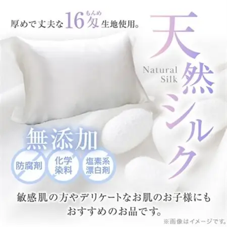 【ふるなびWEEK対象】【シルクの枕カバー】ひもで結ぶタイプ フリーサイズで大きな枕にも対応 白 無添加 ヘアケアに_雑貨・日用品  寝具 _【1102401】