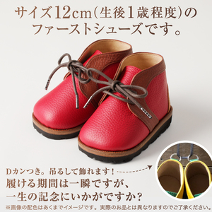 靴職人が作る「ファーストシューズ (カカトＤカン付き）」【0062-015】革製品 靴 子ども プレゼント ギフト 誕生日 記念