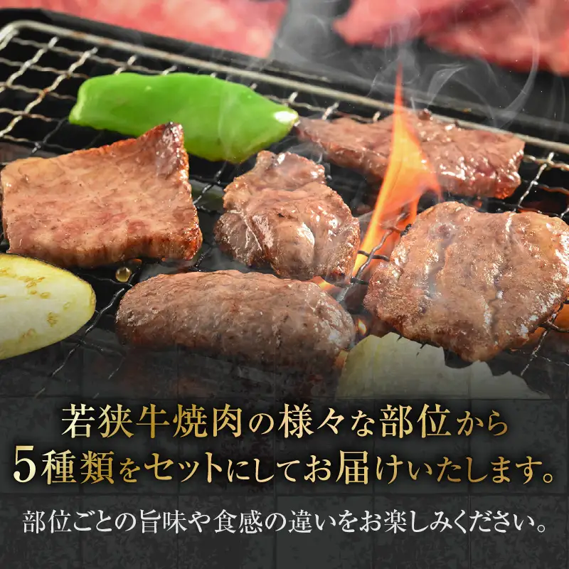 まるごと若狭牛！5部位お試し焼肉セット 300g（60g×5種）／ 焼肉 国産 ブランド牛 [aw009-a004]