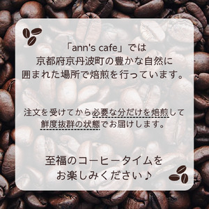 【コーヒー豆3回定期便】ann's cafe 自家焙煎珈琲 300g コーヒー豆 