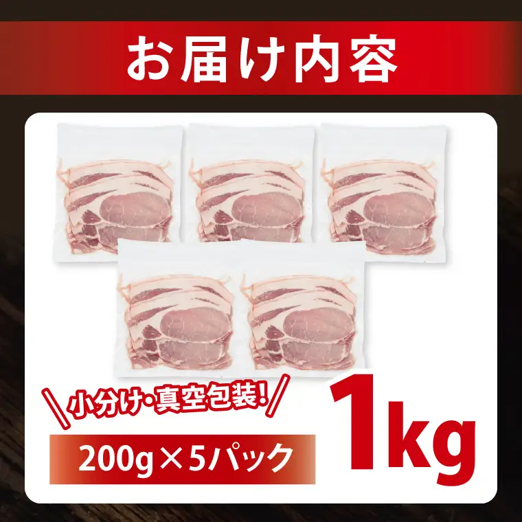 豚肉 ローススライス 1kg ( 茨城県共通返礼品・茨城県産 ) ＿CY058