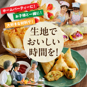 サモサシート　40枚（20枚×2袋）（生地のみ） インド料理 春巻きの皮 パイ 冷凍 時短 簡単 人気 パーティ 揚げ料理 焼き料理 生地 国産 薄生地 ご褒美 お家時間 手作り アレンジ おかず デザート 奈良県 生駒市 送料無料