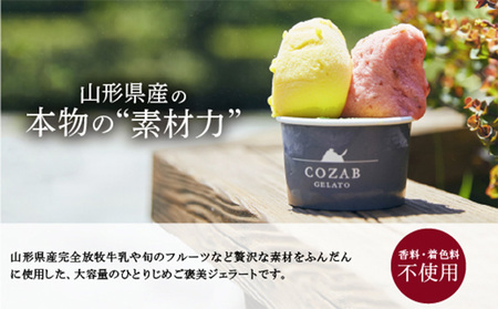 COZAB GELATO 訳あり 大容量 ひとりじめサイズ 6個セット アイスクリーム アイス ジェラート 山形県 山形市 FY25-277