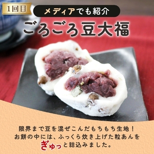 【3ヶ月定期便】亀印製菓 和スイーツ頒布会A【全3回】 ごろごろ豆大福 ゆず香るみかん大福 ふわふわクリーミー生大福プレーン 各6個入(MP-17)