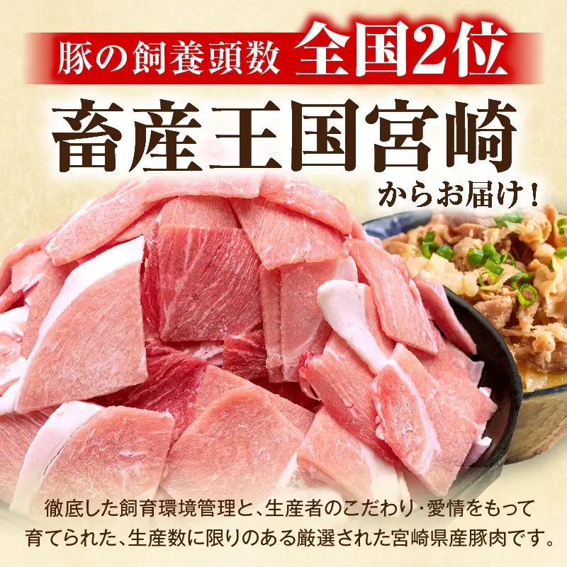 豚肉 こま切れ 豚肉[宮崎県産 2kg 200g×10P]