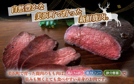 ジビエ 鹿肉 モモ ブロック セット 約1.0kg【添加物不使用 肉 シカ肉 国産】 [m77-a004]