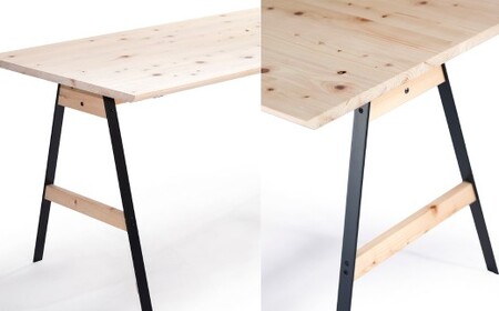 ダイニングテーブル 無垢材 ひのき kinari Table(キナリ テーブル) Black【幅150cm×奥行75cm】 M-mo-A49A