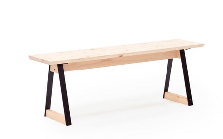 ベンチ 無垢材 ひのき kinari Bench(キナリ ベンチ)  Black【幅120cm×奥行32cm】 M-mp-A63A