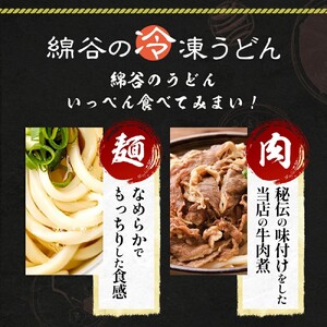 さぬきうどん 4人前 冷凍 綿谷 2種食べ比べ 肉うどん