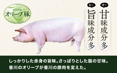 オリーブ豚ロース　しゃぶしゃぶ・鍋用500g×2パック