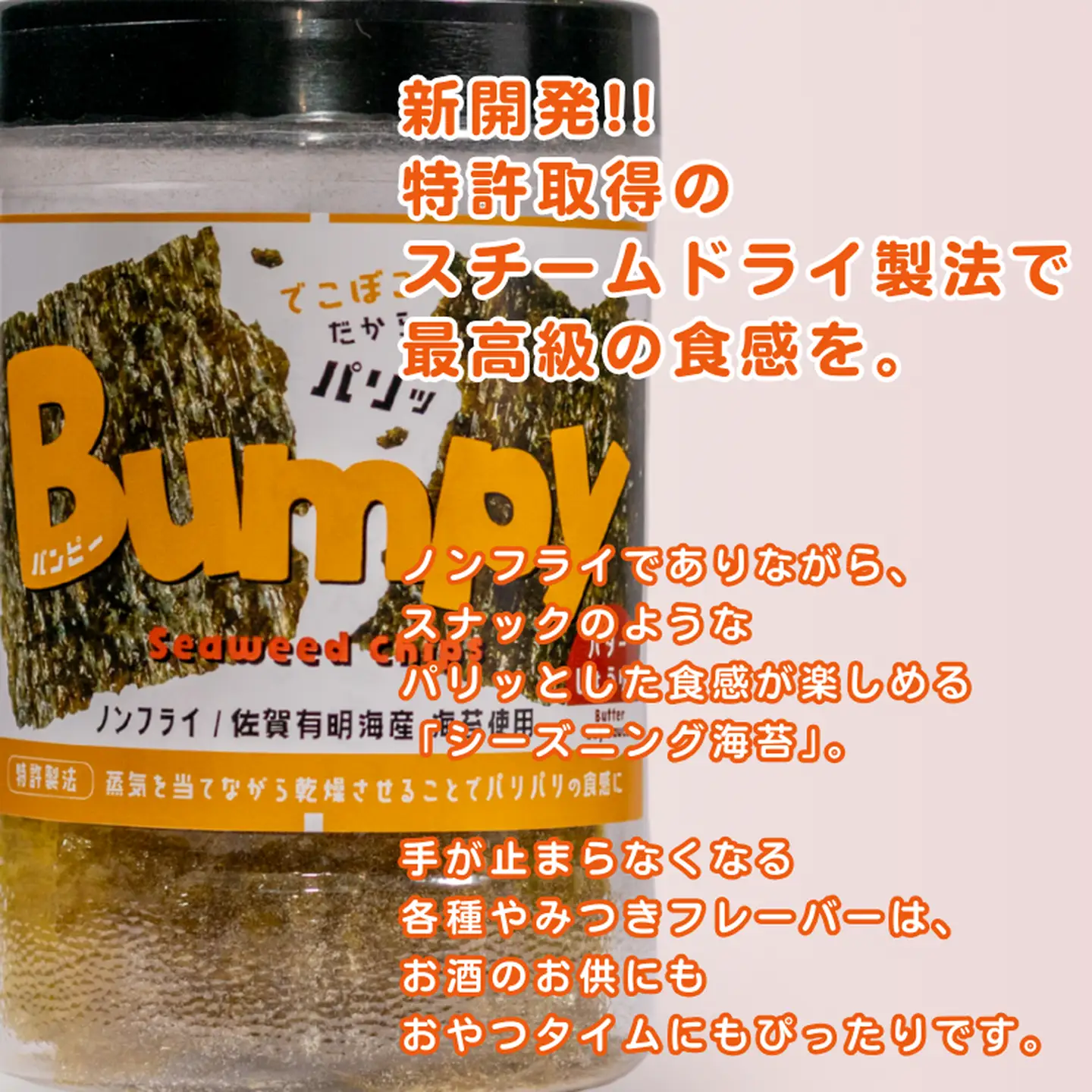 有明海産海苔使用 ヘルシーな海苔チップス「Bumpy（バンピー）」6個アソートセット：B125-015
