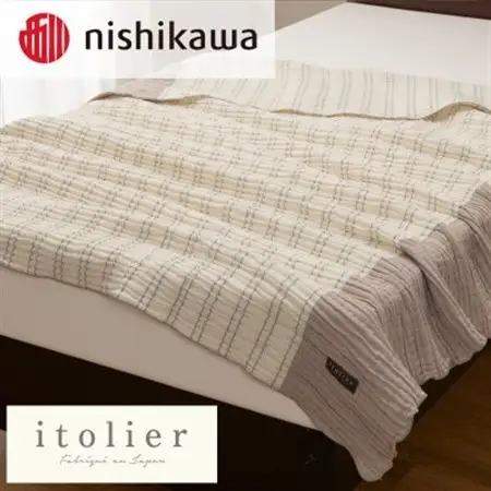 【nishikawa/西川】コットンレイヤーケット　シングルサイズ　ベージュ【1639786】