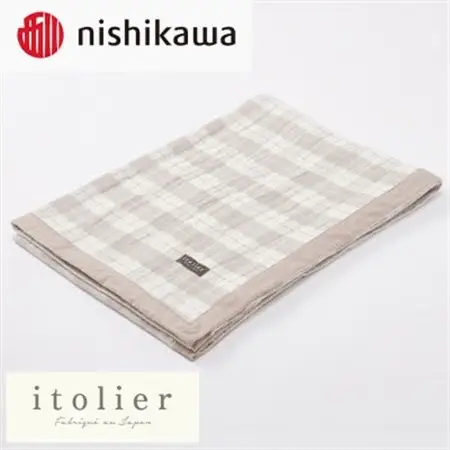 【nishikawa/西川】ガーゼケット(麻混)シングルサイズ　ベージュ【1639795】