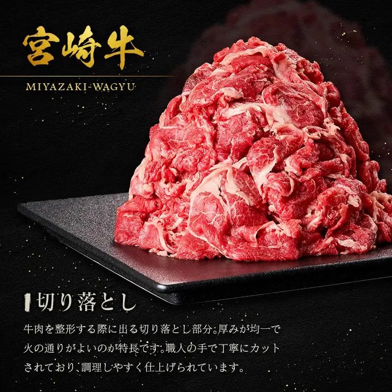 宮崎牛 切り落とし 800g すき焼き 焼き肉 炒め物 国産 牛肉 宮崎県産 4等級以上