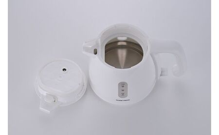 転倒湯漏れ機能付き　電気ケトル0.8L　白　電化製品 キッチン用品  電気ケトル 空だき防止機能 こぼれにくい 卓上