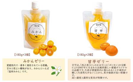 フルーツゼリー ちゅるちゅるゼリー 柑橘 4種 合計9個 セット みかん 甘平 きよみ せとか 柑橘王国愛媛 永久堂