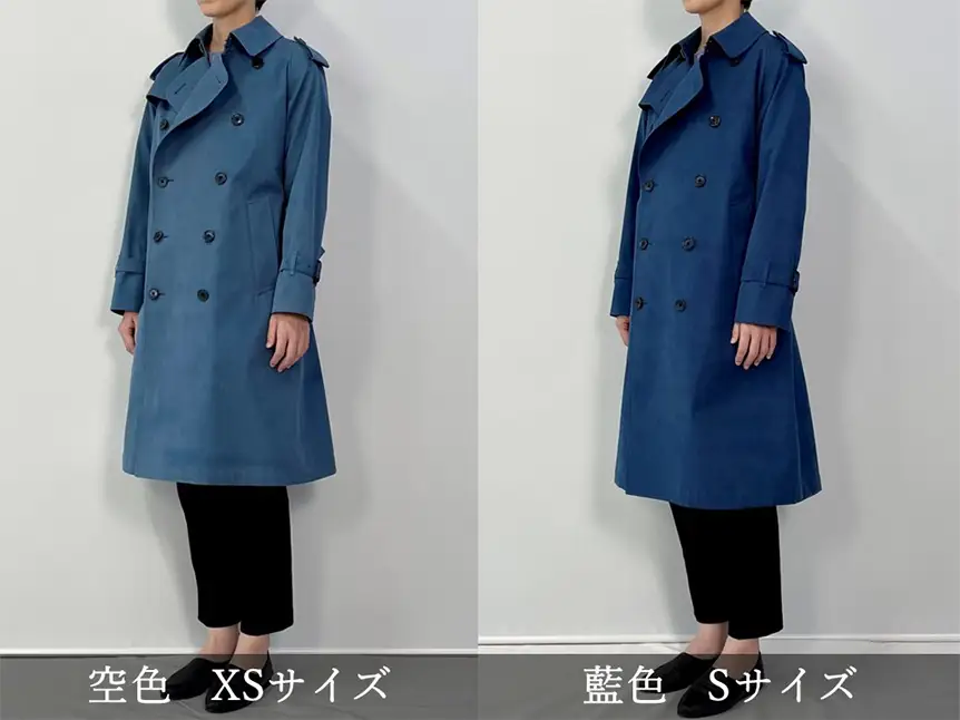 本藍染トレンチ 【送料無料 青森県 七戸町 羽織 アパレル 服 洋服 上着 羽織 コート トレンチコート 秋 冬 春 男性 女性 シンプル 普段着 綺麗め】　【02402-0422】