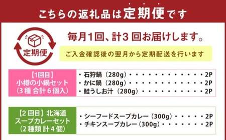 【3回定期便】小樽の小鍋・北海道スープカレーセット