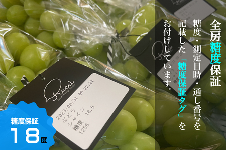 【2026年発送★先行予約】【全房糖度18度保証付】シャインマスカット 約1.1kg 2～3房/日テレ「ZIP!」TBS「ひるおび」にて紹介！美味しいフルーツだけをお届け【ルッチ Rucci】産地直送 山梨県 笛吹市 糖度 品質 保証 葡萄 ぶどう 新鮮 旬 くだもの 果物 フルーツ 人気 ランキング リピート 高評価 ギフト 贈答 贈り物 化粧箱 期間限定 令和8年 先行予約 104-003-FN